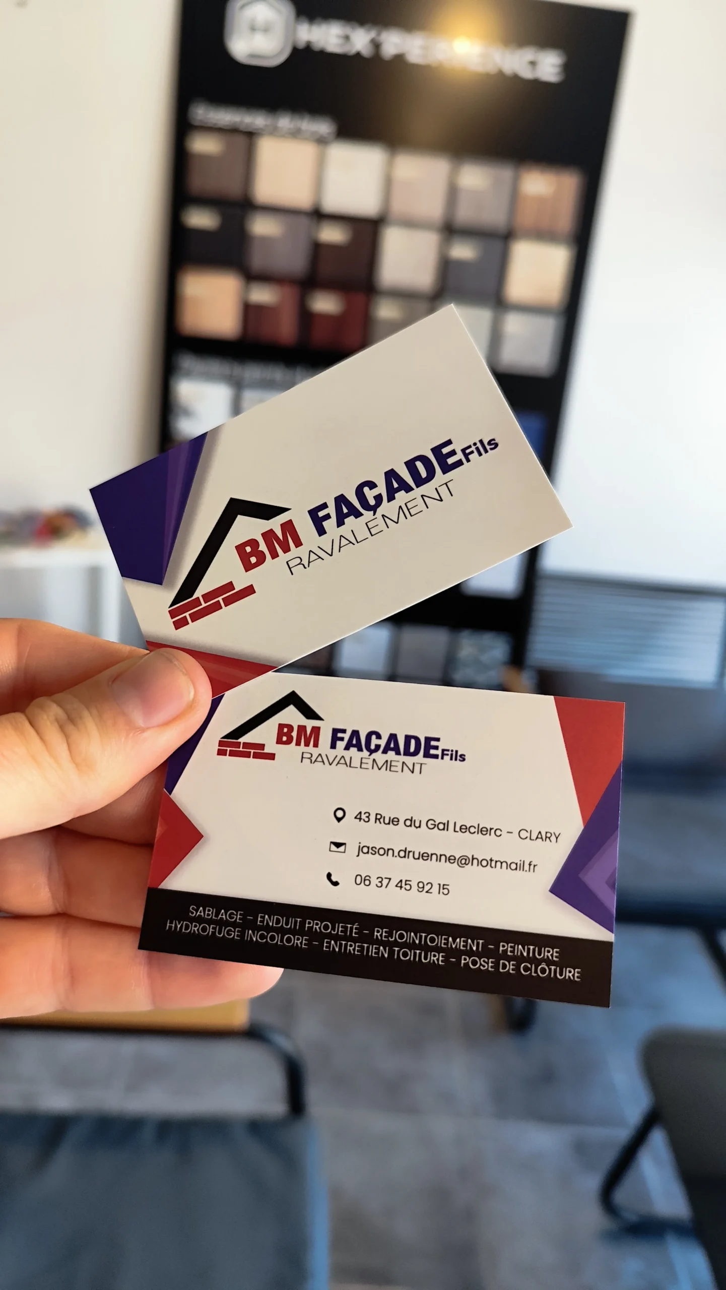 Impression de cartes de visite et supports de communication par JAM Studio à Caudry